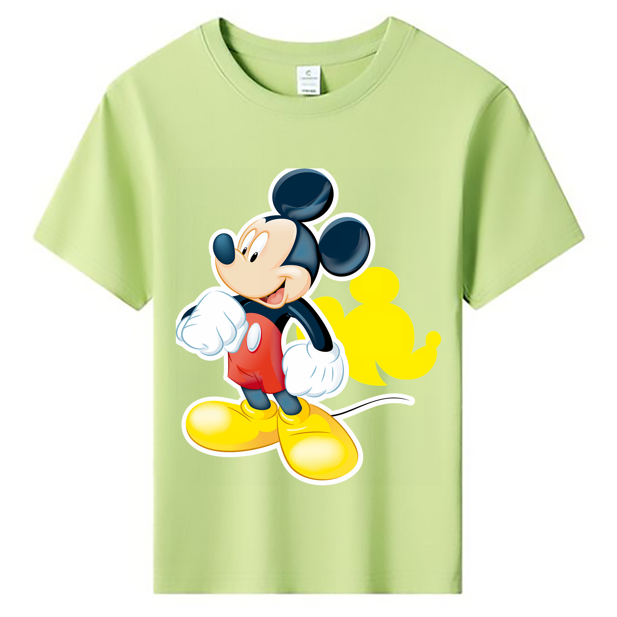 （画像用） ミッキーマウス Mickey Mouse 綿100％キッズTシャツ（フロントプリント）
